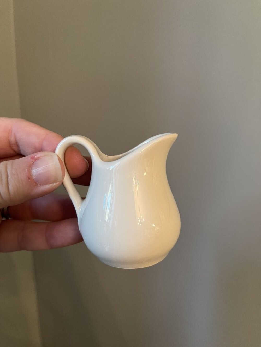 Vintage Pillivuyt Porcelain Creamer 2.5" Ivory White France